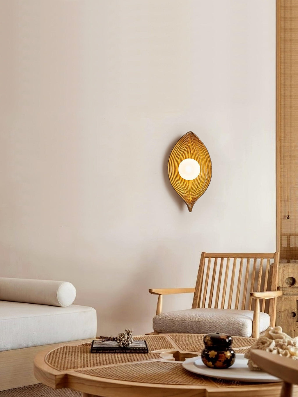 Zotalisra Applique Murale Résine Canoë Feuille - Neutralighting