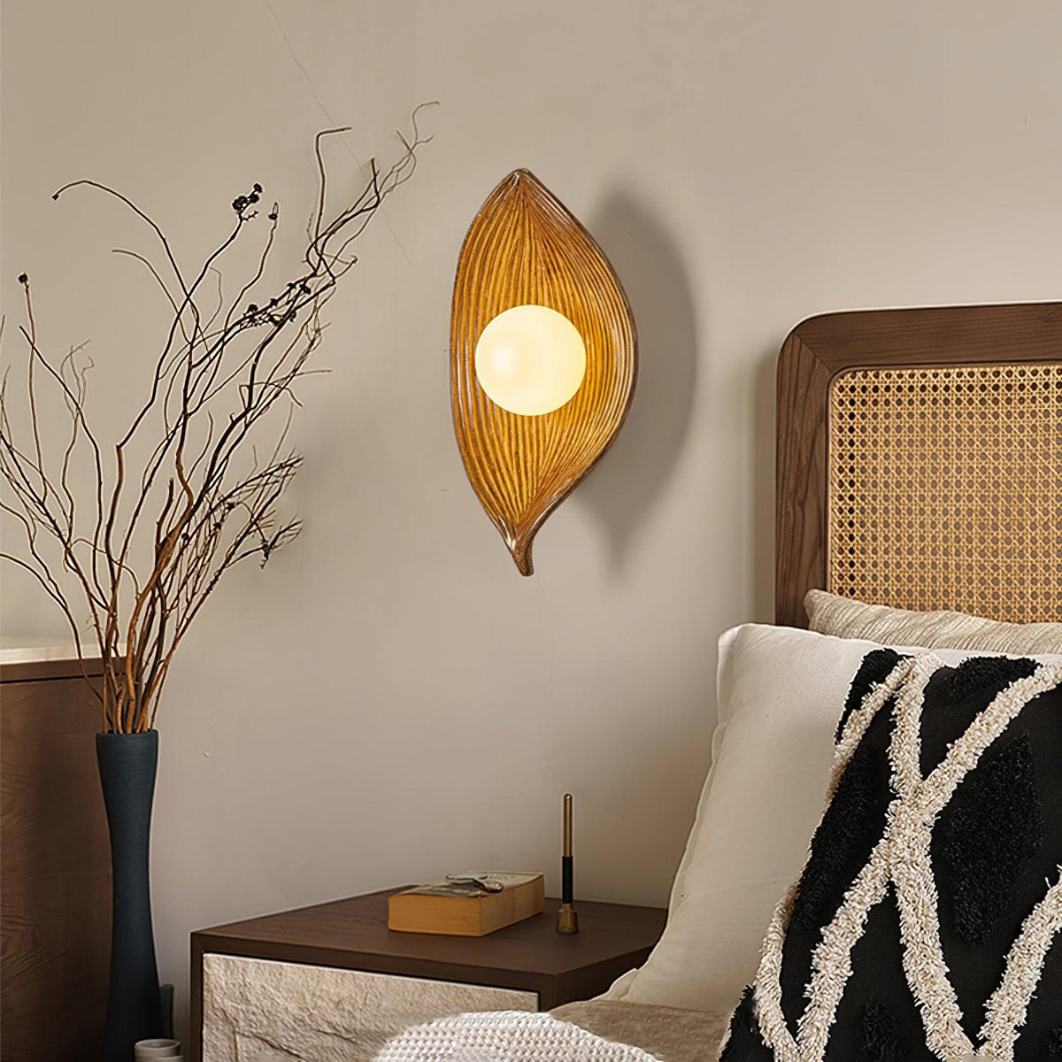 Zotalisra Applique Murale Résine Canoë Feuille - Neutralighting