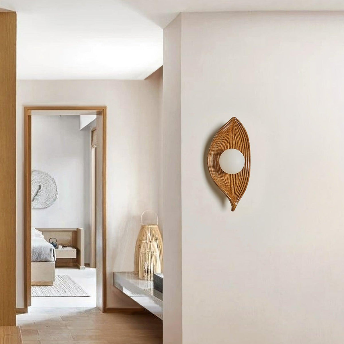 Zotalisra Applique Murale Résine Canoë Feuille - Neutralighting