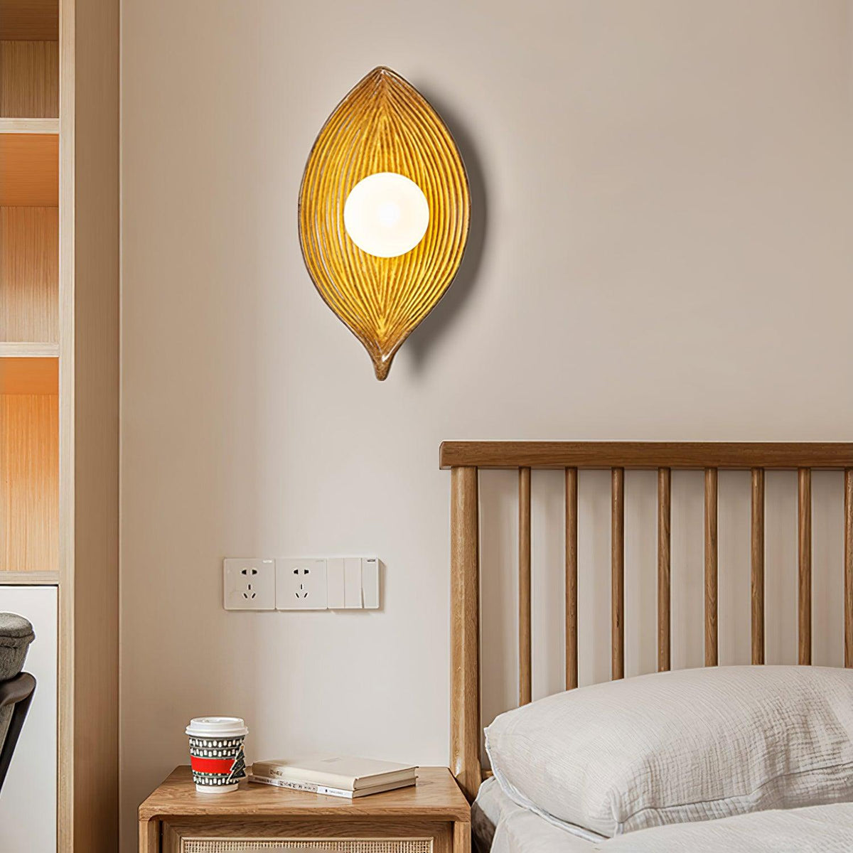 Zotalisra Applique Murale Résine Canoë Feuille - Neutralighting