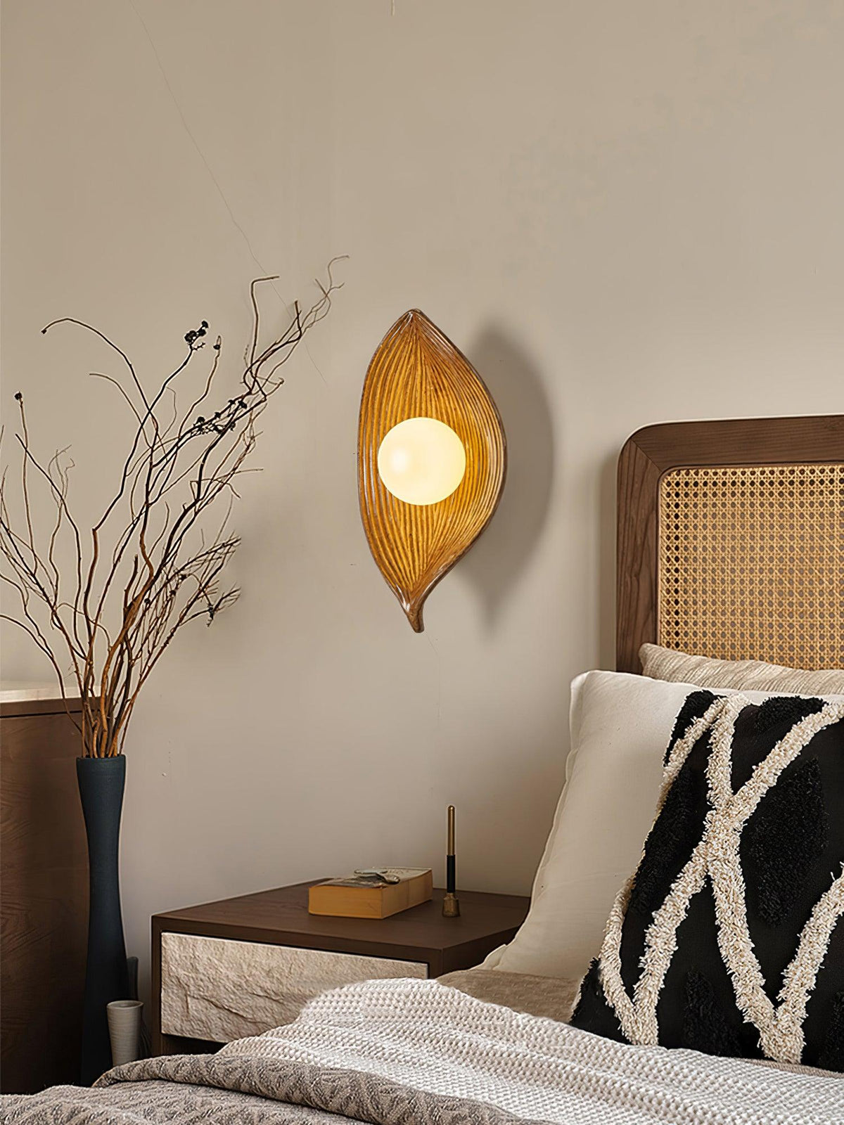 Zotalisra Applique Murale Résine Canoë Feuille - Neutralighting
