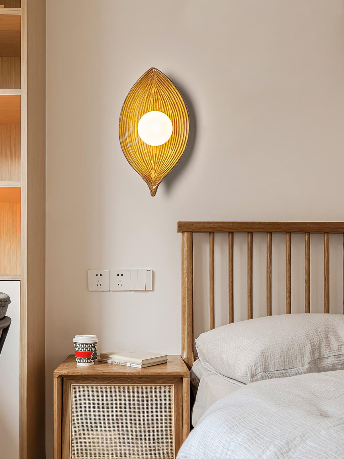 Zotalisra Applique Murale Résine Canoë Feuille - Neutralighting