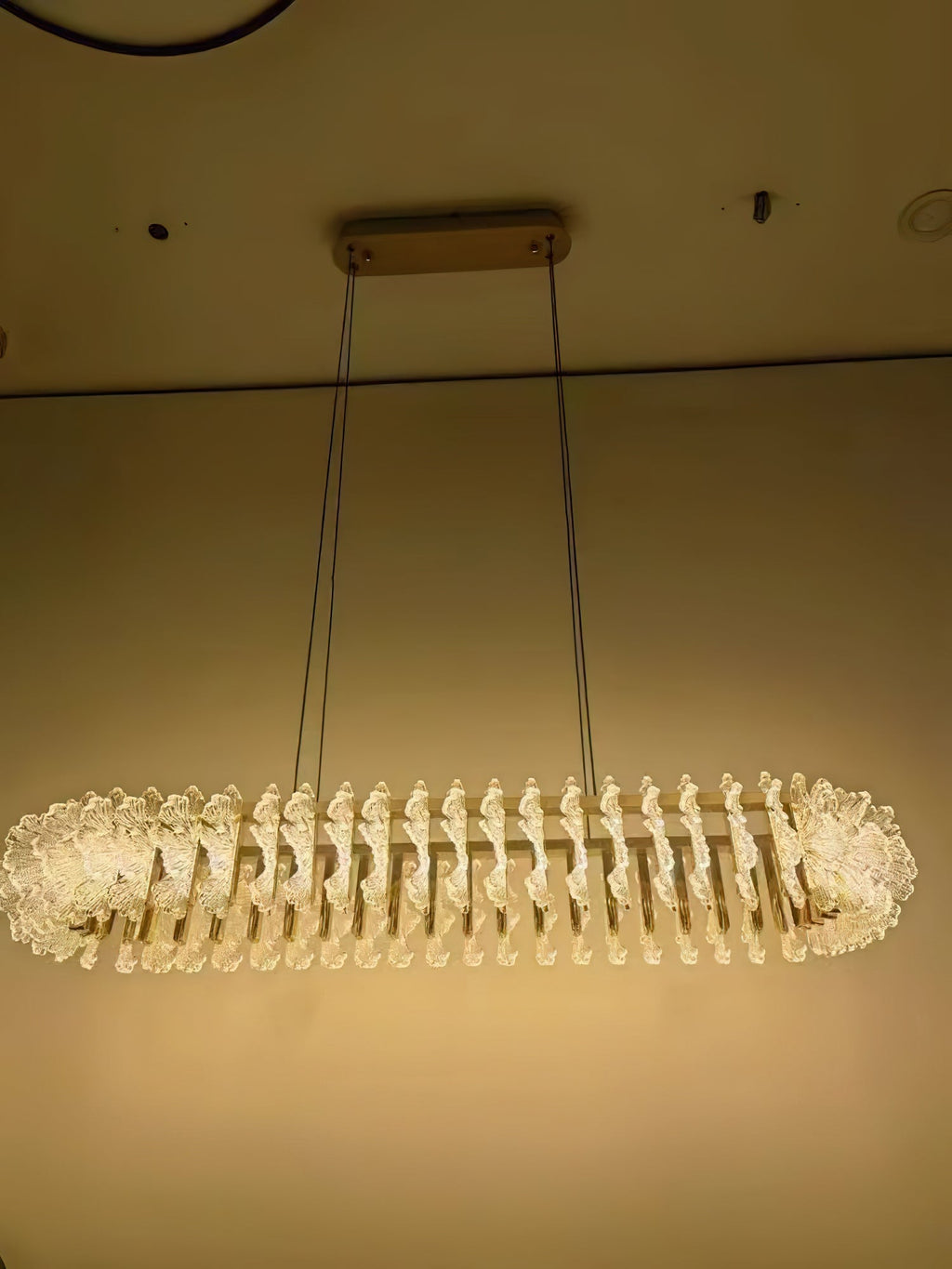 Chandelier en Verre et Acrylique de Luxe Ulcarir Feuille - Neutralighting