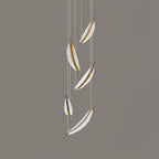 Lustra Chandelier Leaf Acrylic Gold Elegant Modern - Neutralighting