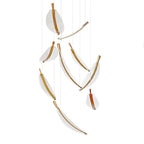 Lustra Chandelier Leaf Acrylic Gold Elegant Modern - Neutralighting