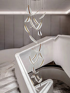 Lustra Chandelier Leaf Acrylic Gold Elegant Modern - Neutralighting
