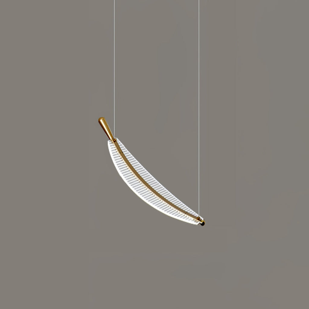 Lustra Chandelier Leaf Acrylic Gold Elegant Modern - Neutralighting