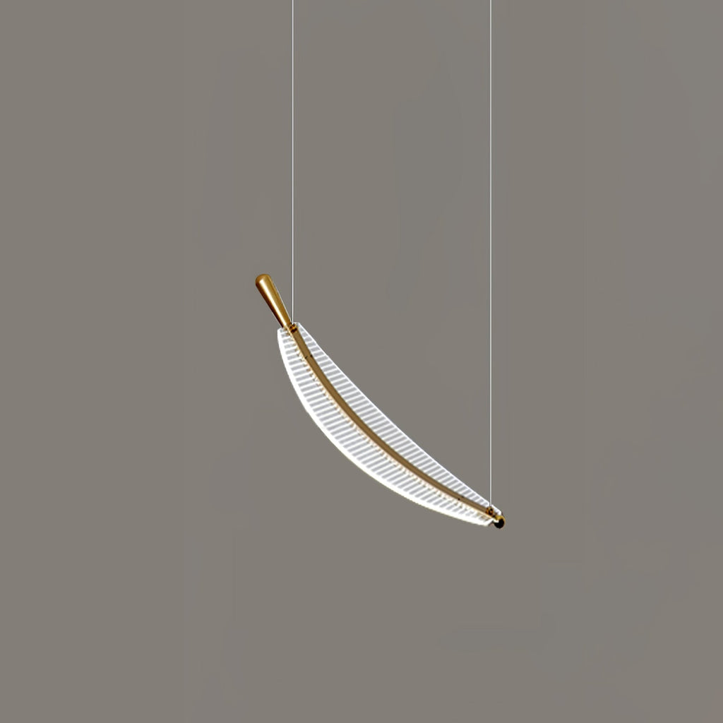 Lustra Chandelier Leaf Acrylic Gold Elegant Modern - Neutralighting