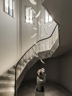 Lustra Chandelier Leaf Acrylic Gold Elegant Modern - Neutralighting