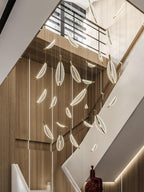 Lustra Chandelier Leaf Acrylic Gold Elegant Modern - Neutralighting