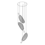 Lustra Chandelier Leaf Acrylic Gold Elegant Modern - Neutralighting
