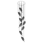 Lustra Chandelier Leaf Acrylic Gold Elegant Modern - Neutralighting