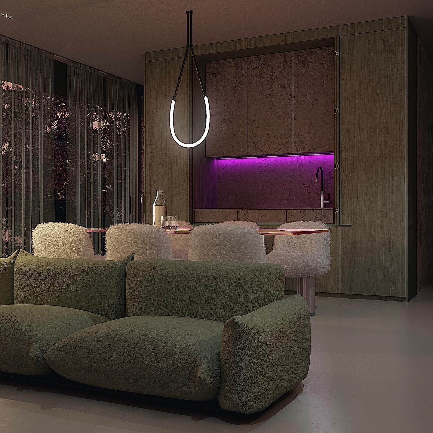 Lustra Chandelier Leda LED Flexible Moderne Sculptural - Neutralighting