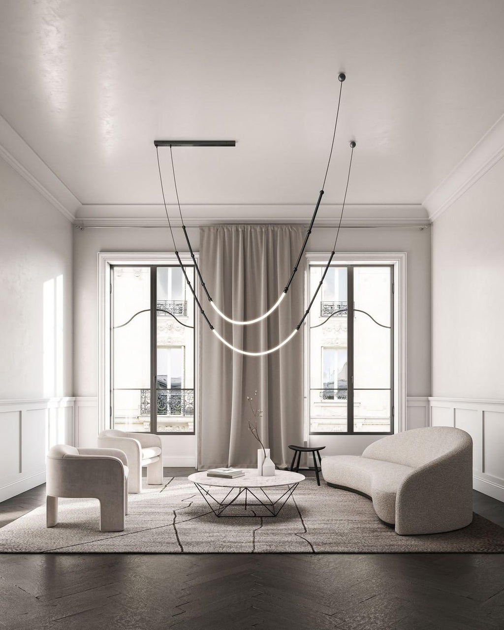 Lustra Chandelier Leda LED Flexible Moderne Sculptural - Neutralighting