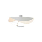 Solara Plafonnier Abat-jour Courbé et Intérieur Doré - Neutralighting