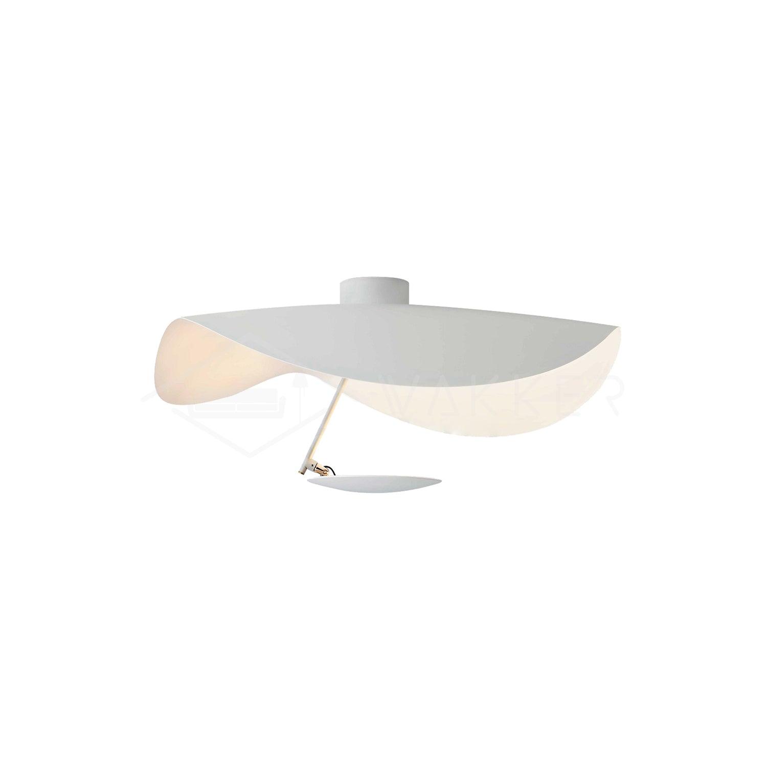 Solara Plafonnier Abat-jour Courbé et Intérieur Doré - Neutralighting