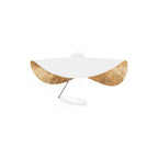 Solara Plafonnier Abat-jour Courbé et Intérieur Doré - Neutralighting