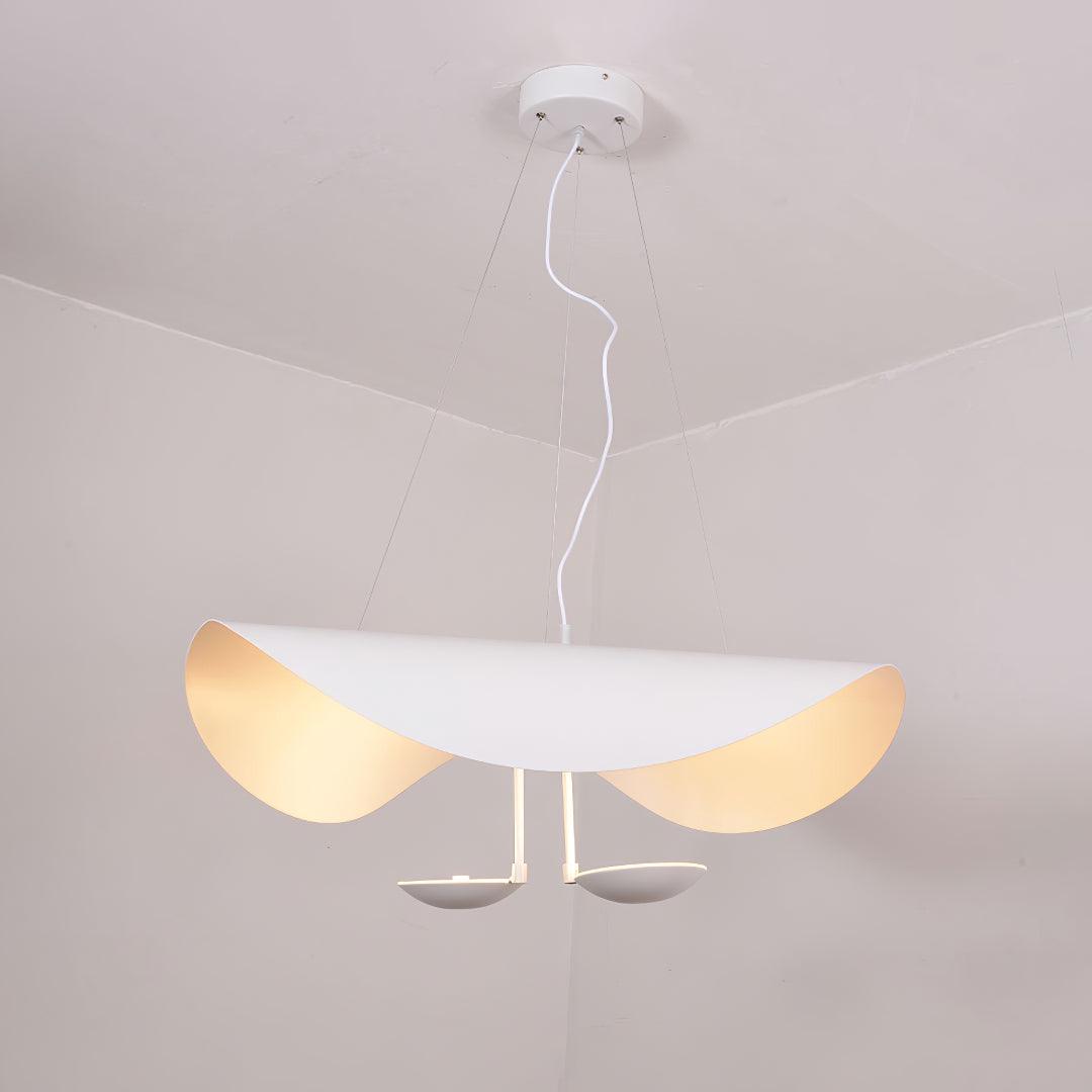 Lustra Suspension Lampe Abat-jour Courbé Noir et Or - Neutralighting