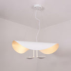 Lustra Suspension Lampe Abat-jour Courbé Noir et Or - Neutralighting