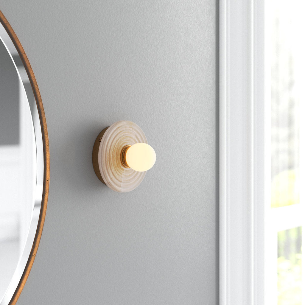 Lampe Murale en Albâtre et Verre Moderne Minimaliste Syraean - Neutralighting