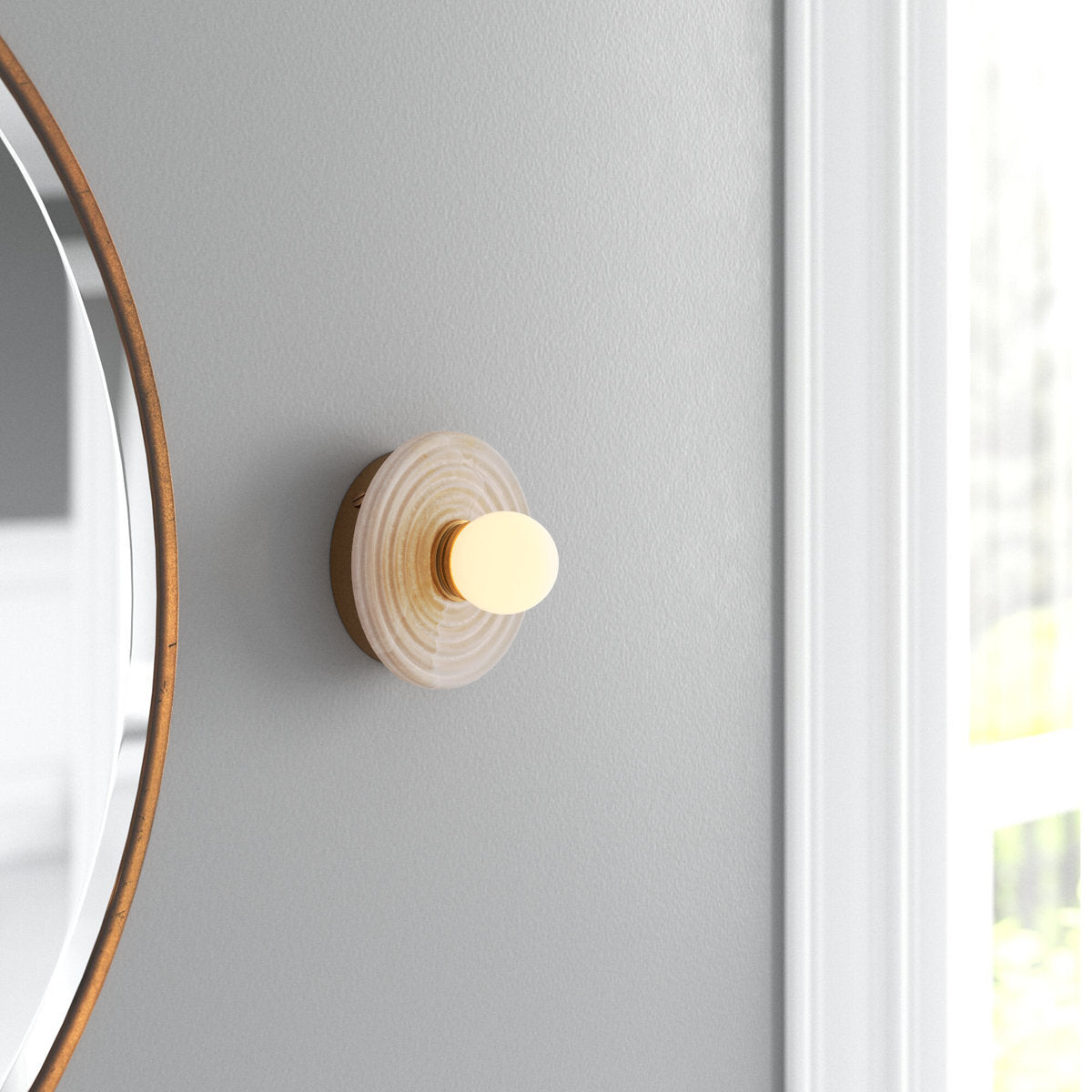 Lampe Murale en Albâtre et Verre Moderne Minimaliste Syraean - Neutralighting