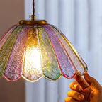 Leira Jupe Suspension Coquillage Teinté Verre Vintage - Neutralighting
