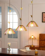 Leira Jupe Suspension Coquillage Teinté Verre Vintage - Neutralighting
