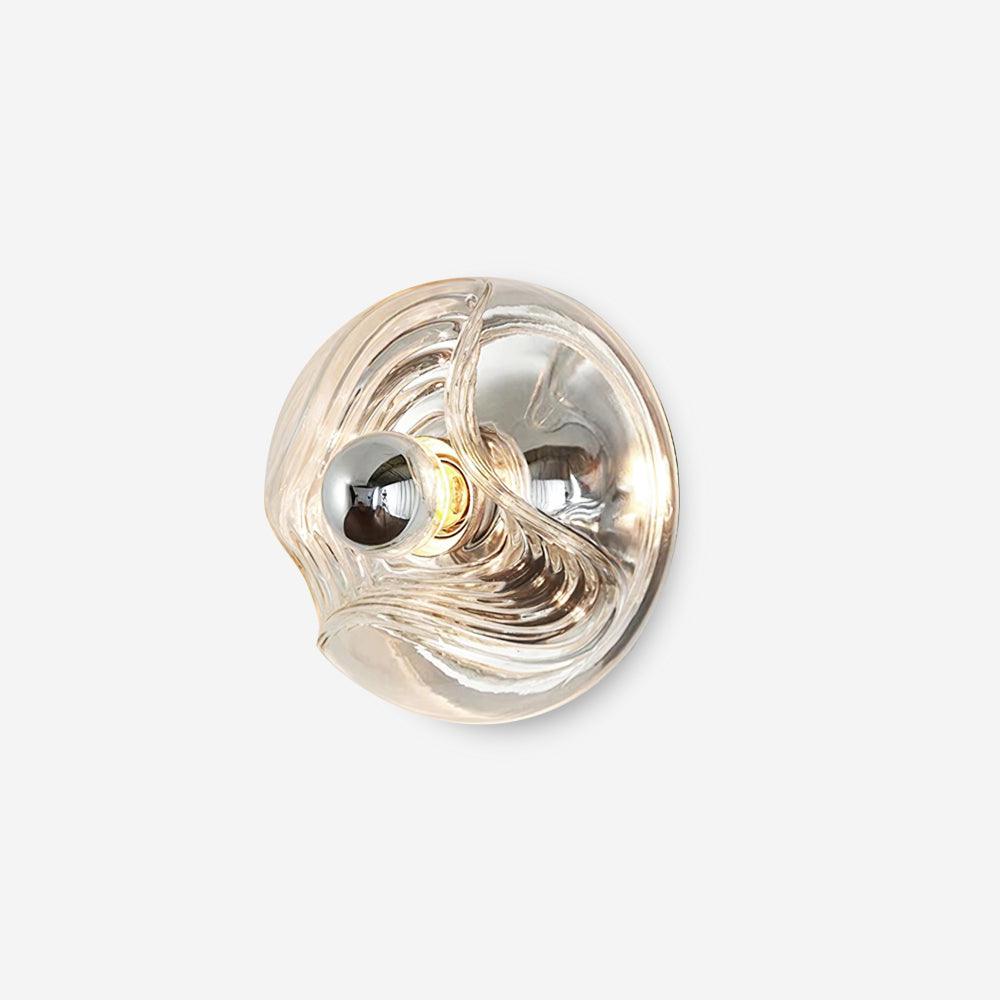 Applique Murale Tourbillon Texture Clair Ambre Gris Fumé Moderne - Neutralighting