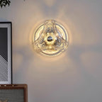 Applique Murale Tourbillon Texture Clair Ambre Gris Fumé Moderne - Neutralighting