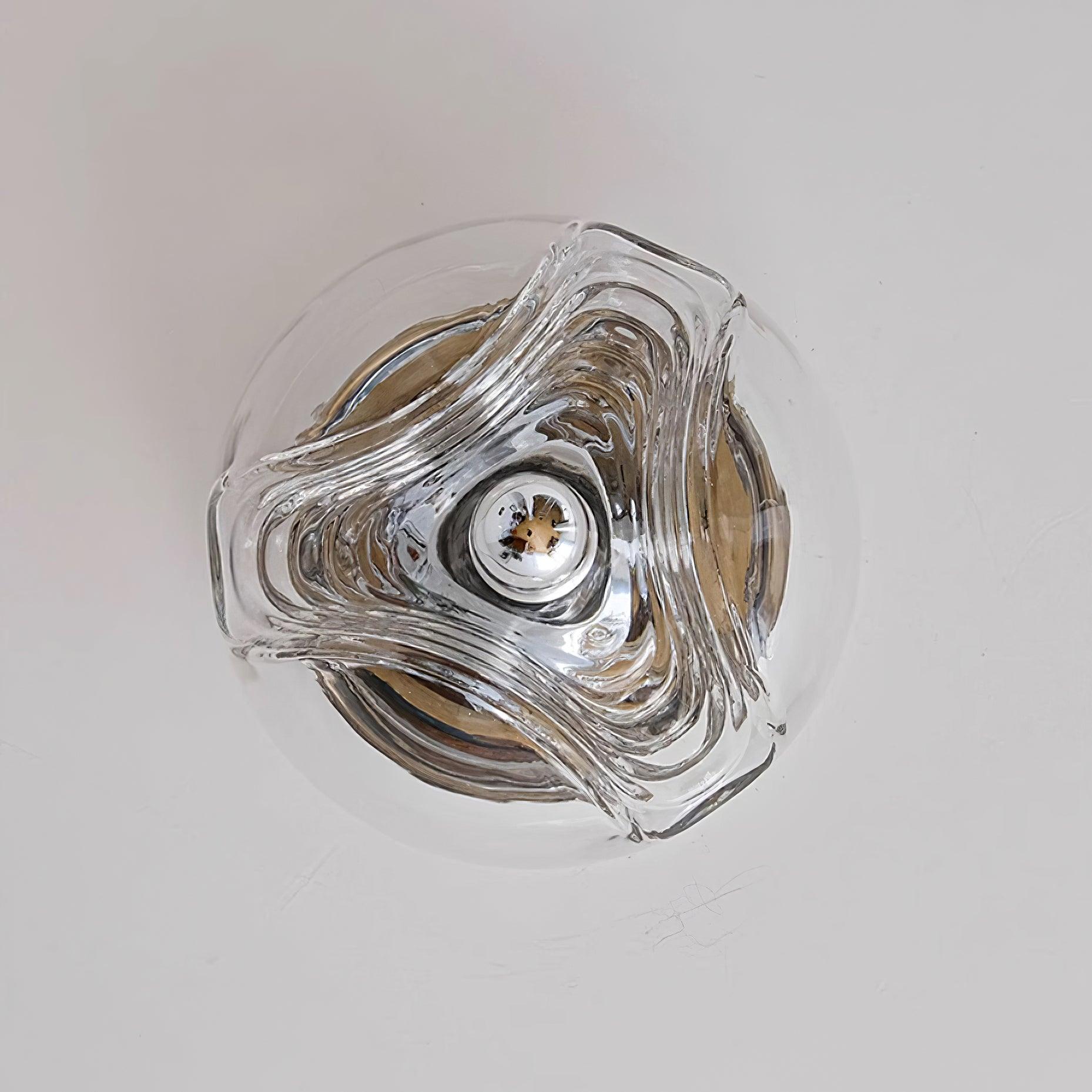 Applique Murale Tourbillon Texture Clair Ambre Gris Fumé Moderne - Neutralighting