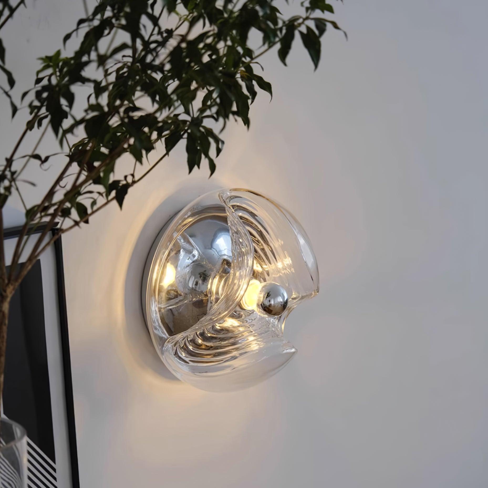 Applique Murale Tourbillon Texture Clair Ambre Gris Fumé Moderne - Neutralighting