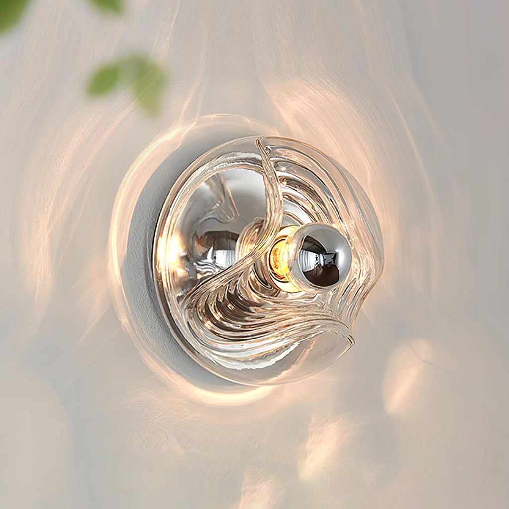 Applique Murale Tourbillon Texture Clair Ambre Gris Fumé Moderne - Neutralighting