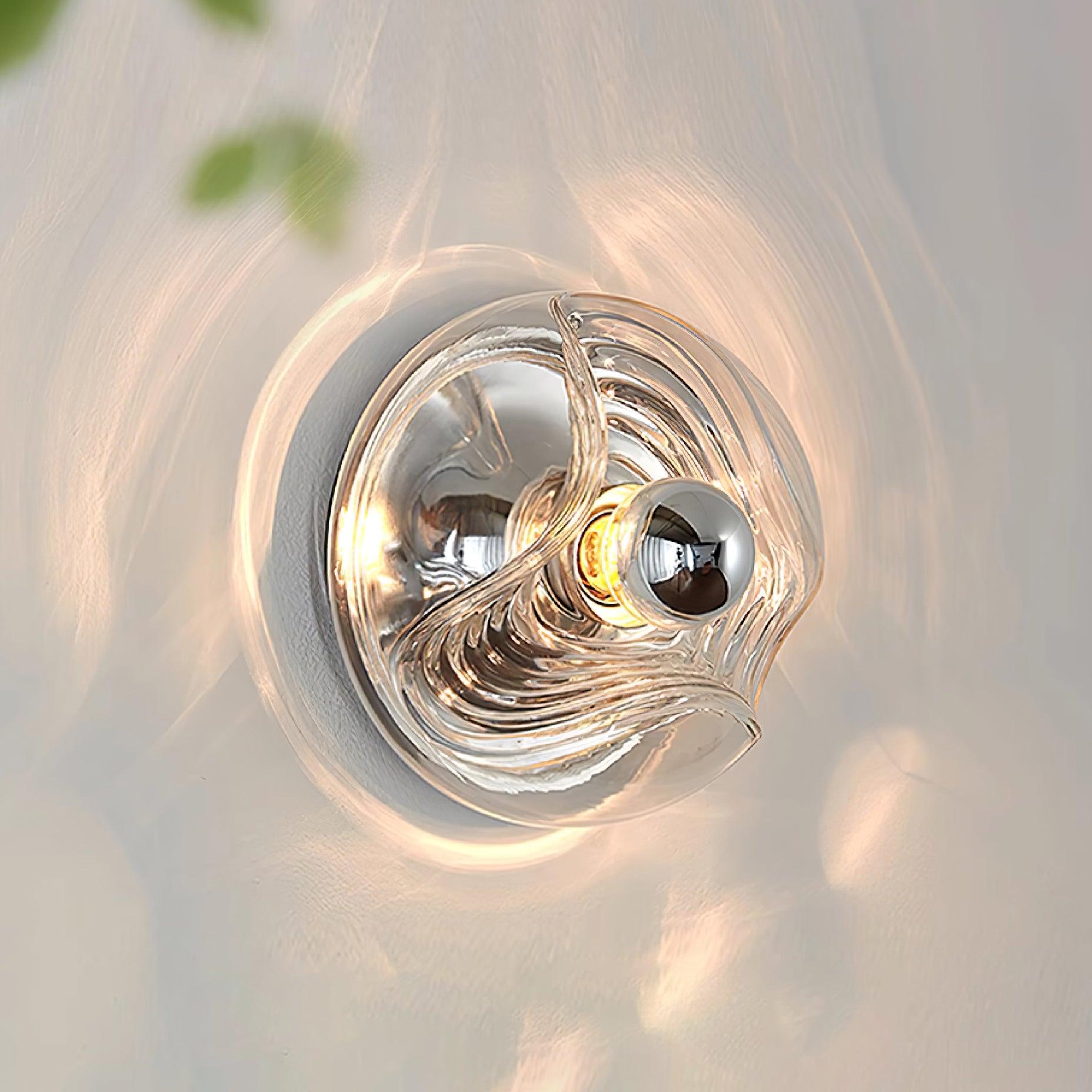 Applique Murale Tourbillon Texture Clair Ambre Gris Fumé Moderne - Neutralighting