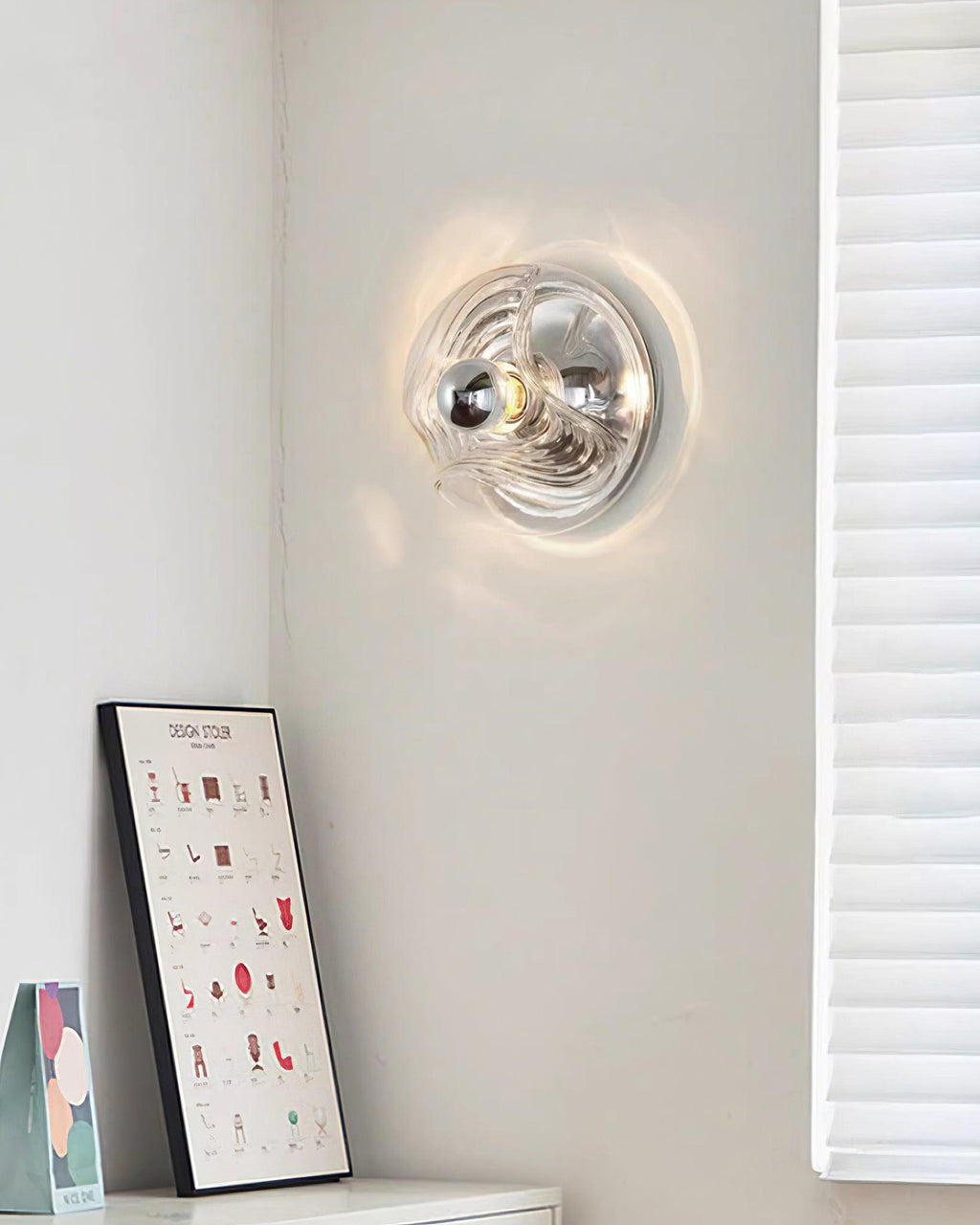 Applique Murale Tourbillon Texture Clair Ambre Gris Fumé Moderne - Neutralighting