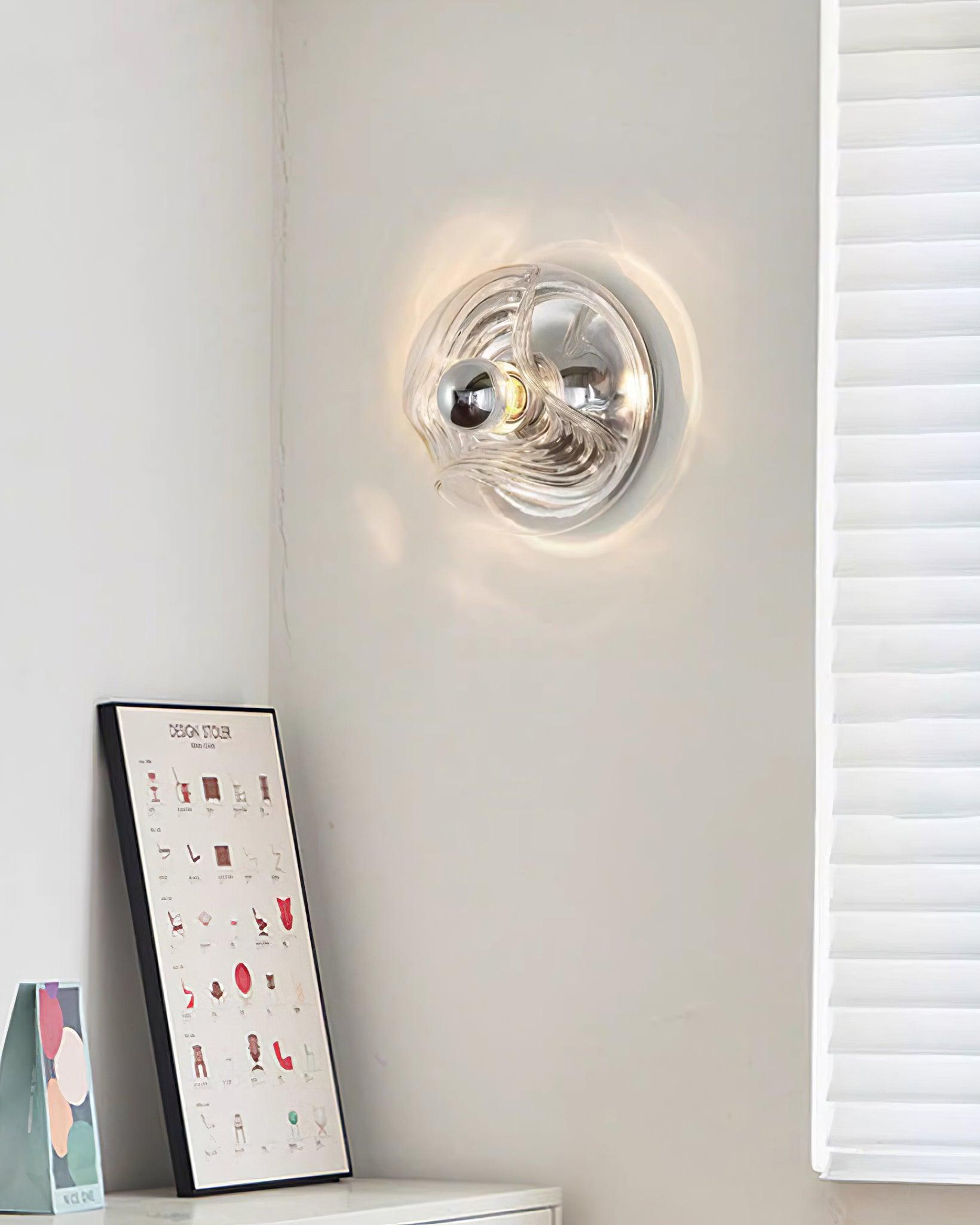 Applique Murale Tourbillon Texture Clair Ambre Gris Fumé Moderne - Neutralighting