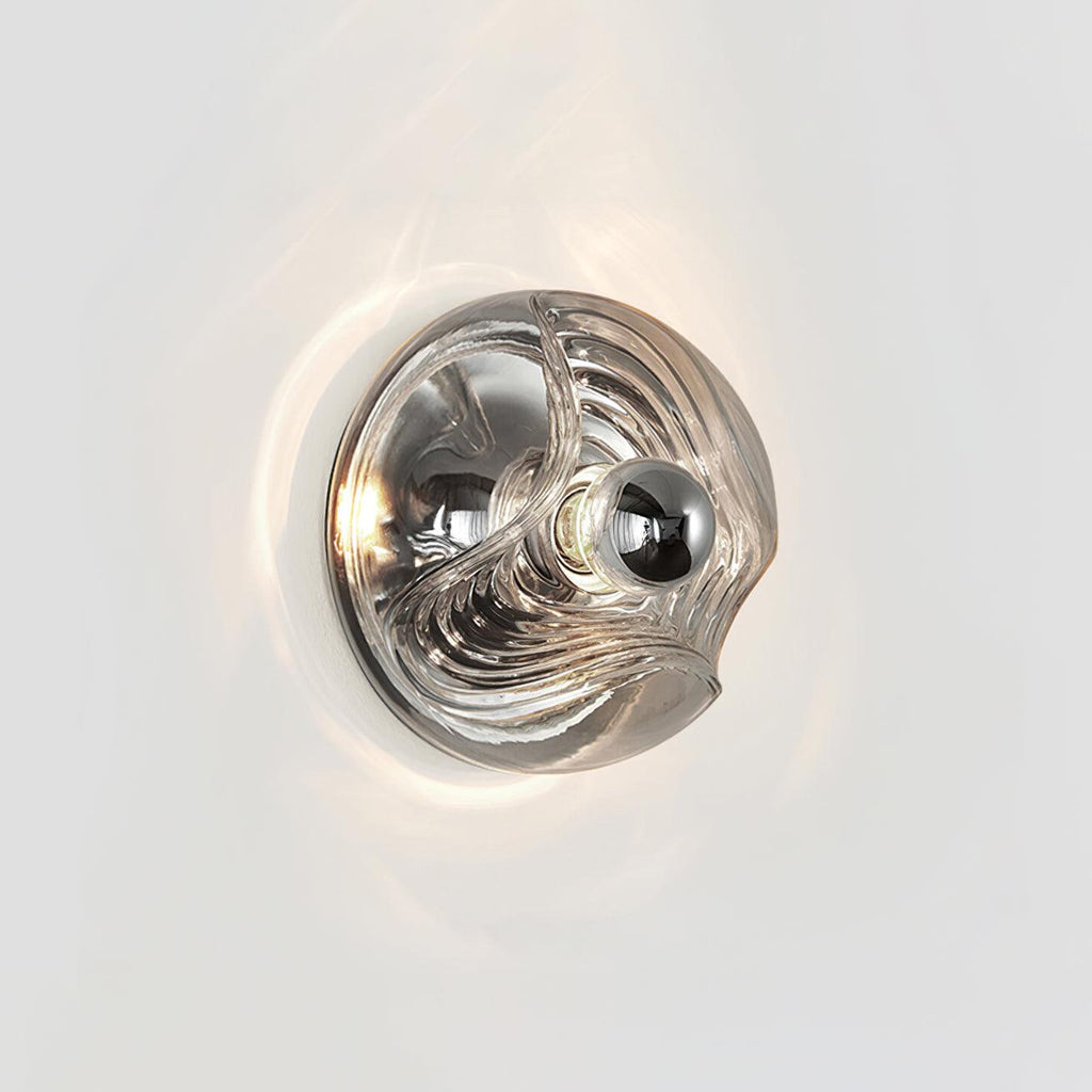 Applique Murale Tourbillon Texture Clair Ambre Gris Fumé Moderne - Neutralighting