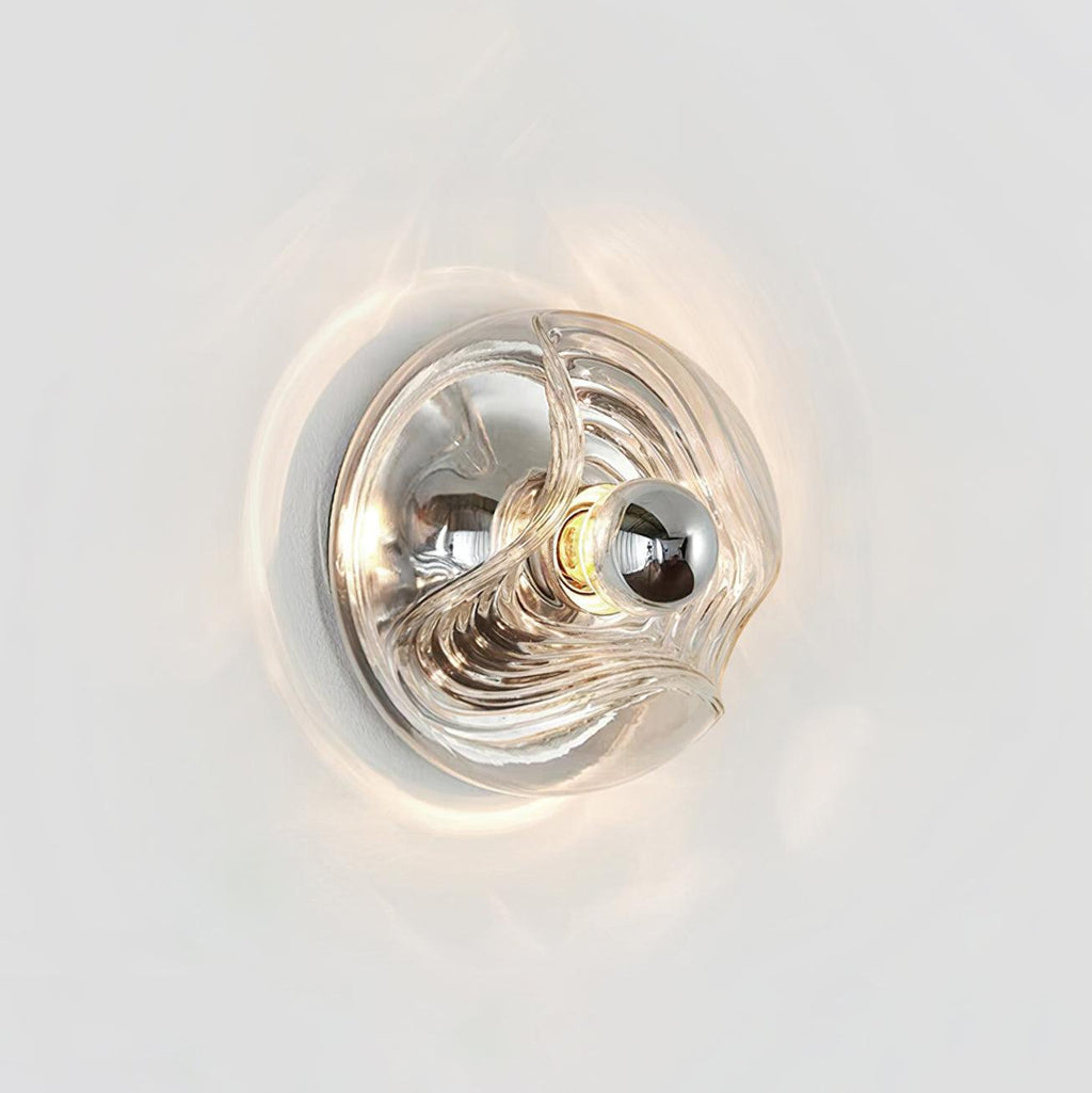 Applique Murale Tourbillon Texture Clair Ambre Gris Fumé Moderne - Neutralighting