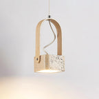 Cesta Suspension Carré Jaune Travertin - Neutralighting