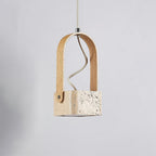Cesta Suspension Carré Jaune Travertin - Neutralighting