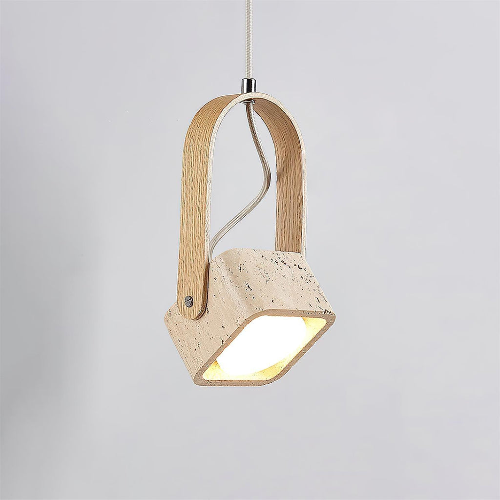 Cesta Suspension Carré Jaune Travertin - Neutralighting