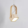 Cesta Suspension Carré Jaune Travertin - Neutralighting