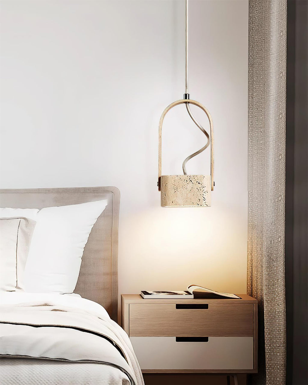 Cesta Suspension Carré Jaune Travertin - Neutralighting