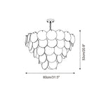 Lelaina Lustre Cascade en Verre Soufflé à la Main - Neutralighting