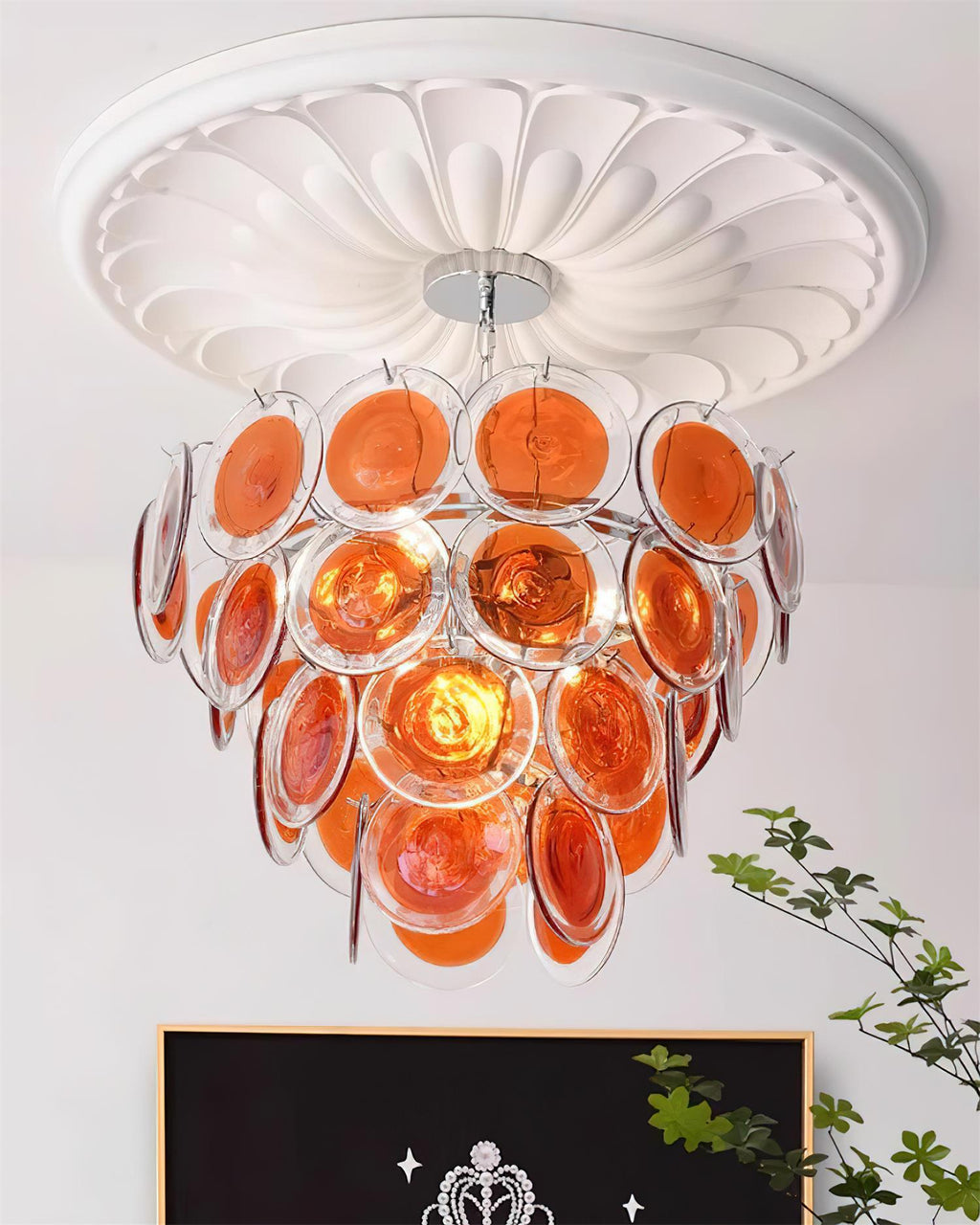 Lelaina Lustre Cascade en Verre Soufflé à la Main - Neutralighting