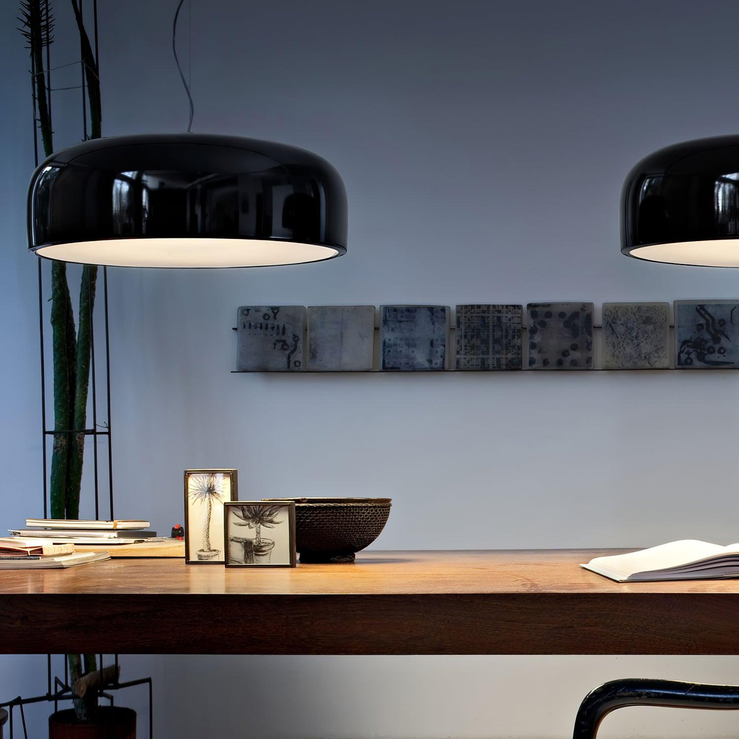 Letifly Lustre Pendentif Dôme Noir Brillant - Neutralighting