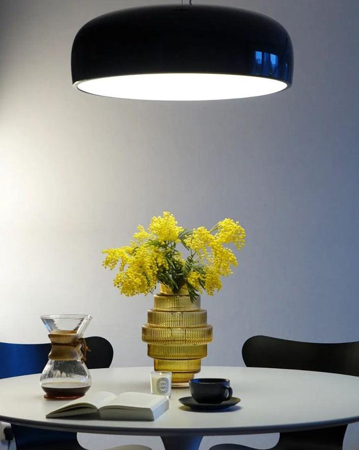 Letifly Lustre Pendentif Dôme Noir Brillant - Neutralighting