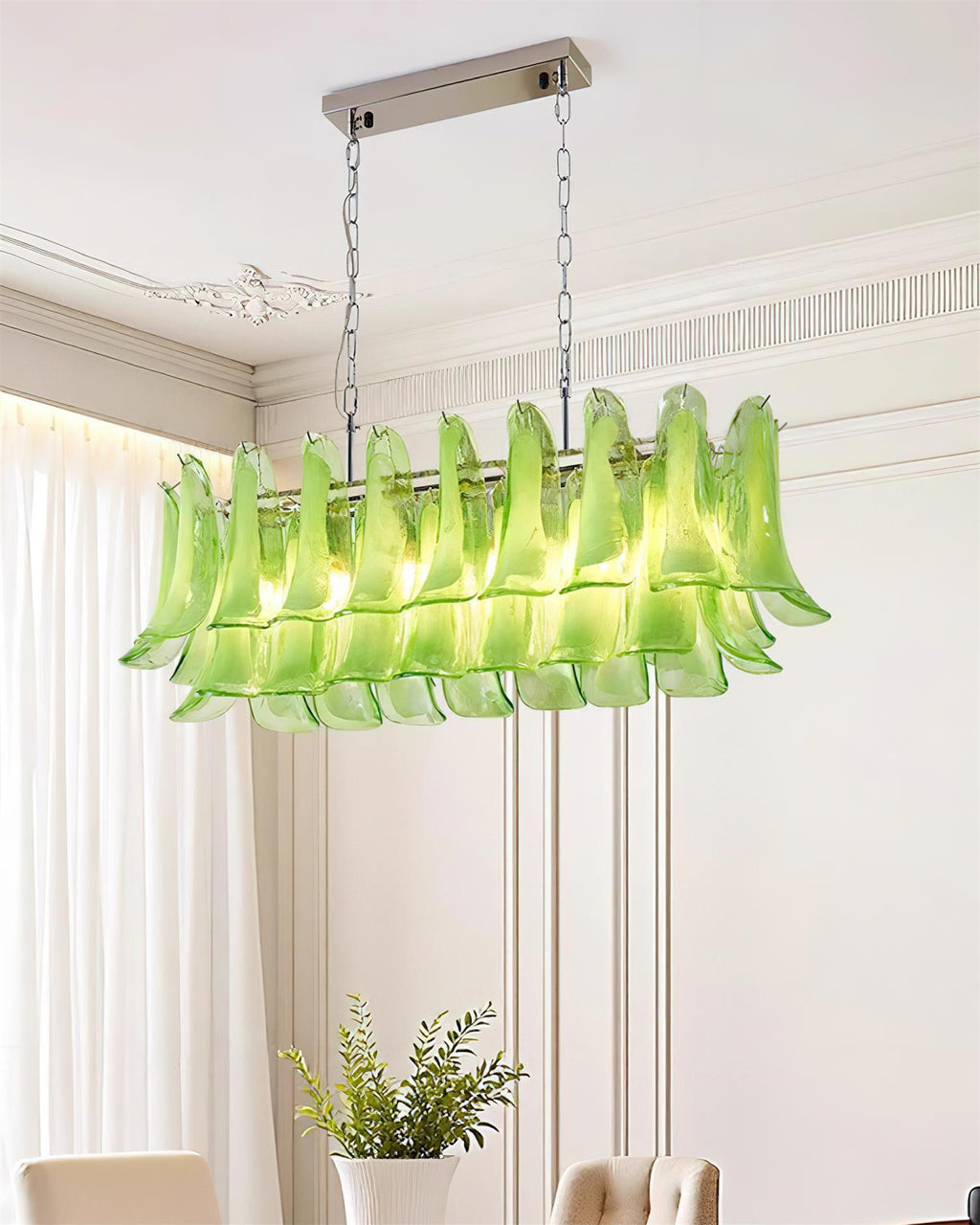 Elizabeth Chandelier Murano Rectangulaire - Neutralighting