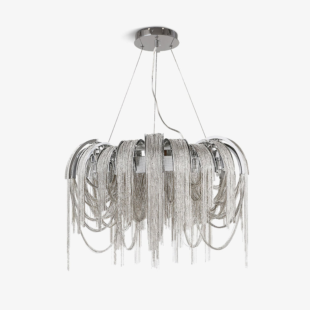 Lustra Lustre Superposé Chaîne Nickel Luxe - Neutralighting