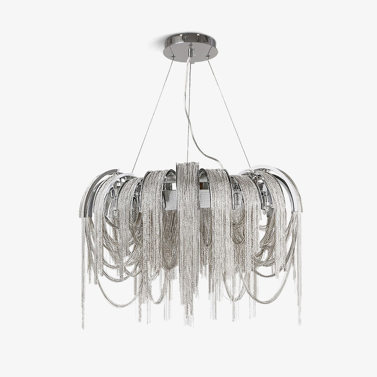 Lustra Lustre Superposé Chaîne Nickel Luxe - Neutralighting