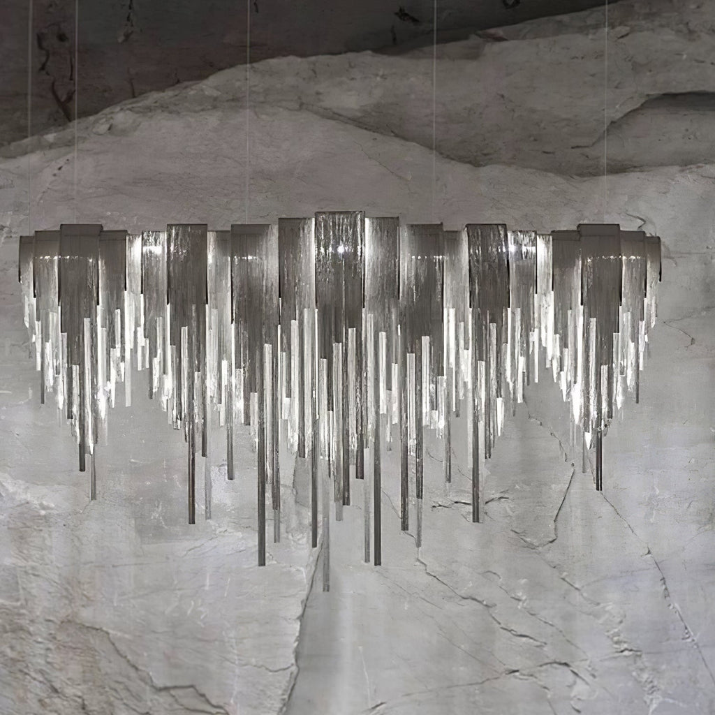 Lustra Lustre Superposé Chaîne Nickel Luxe - Neutralighting